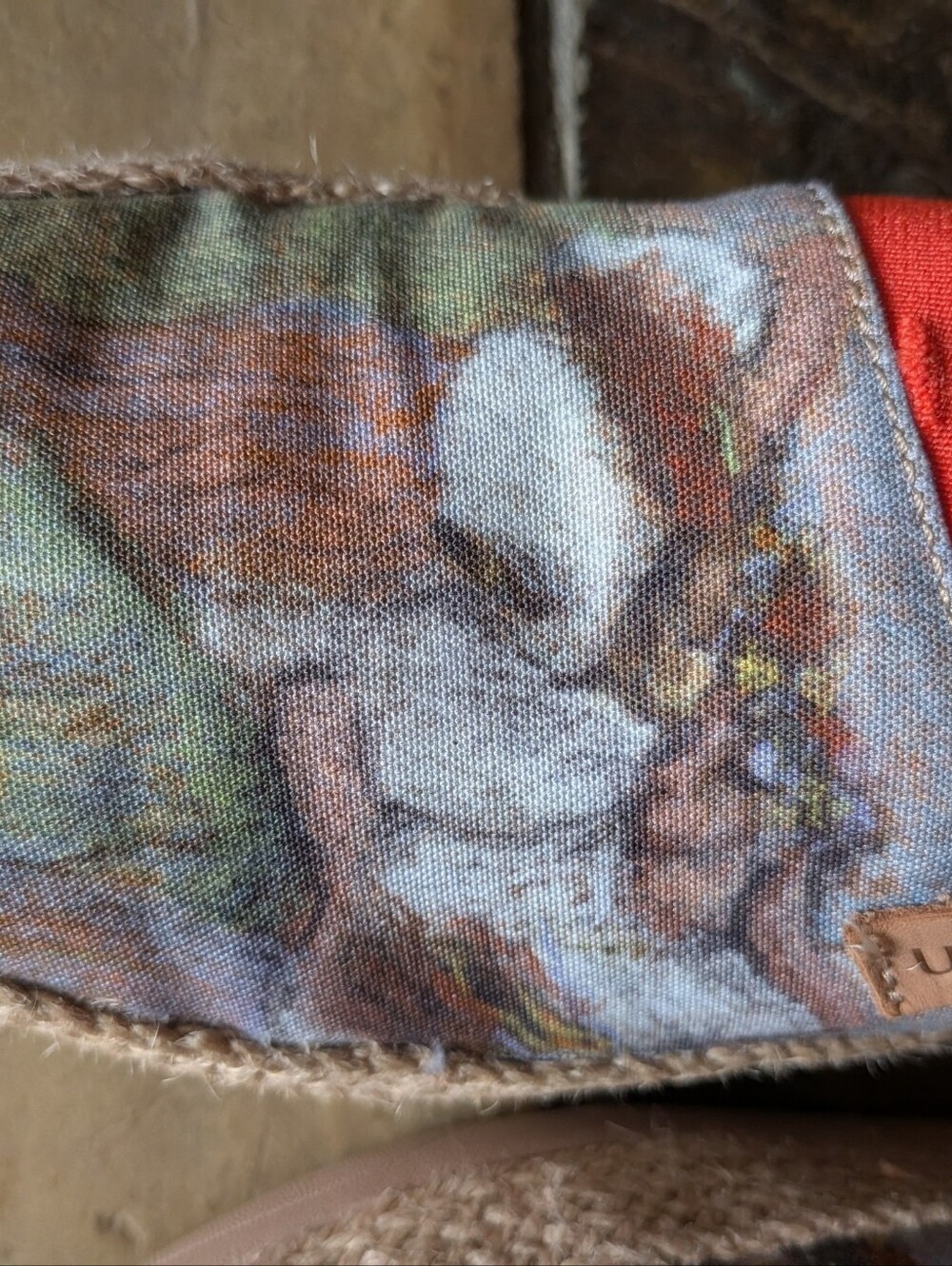 UIN Women's "Ukrainian Dancers" Multicolor Canvas Espadrilles with Orange Trim - Picture 5 of 9